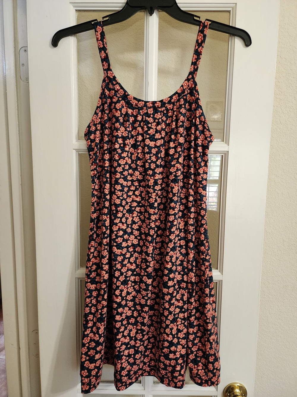 Aviier Floral Sleeveless Cotton Blend House Dress Nightgown Size S